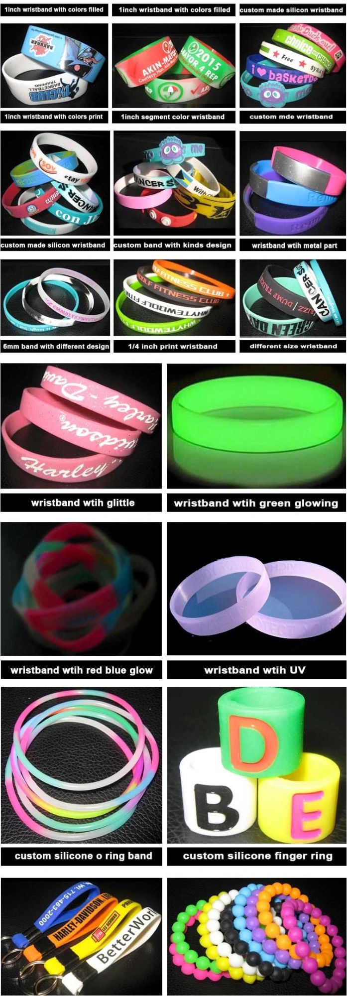 Custom Printed Silicone Wristband Rubber Bracelet for Promotion