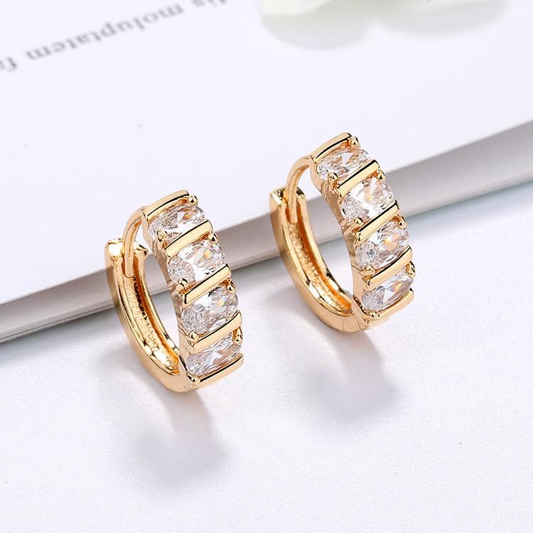 2020 New Design Fashion Women′s Jewelry 18K Gold Plated Hoop Earrings