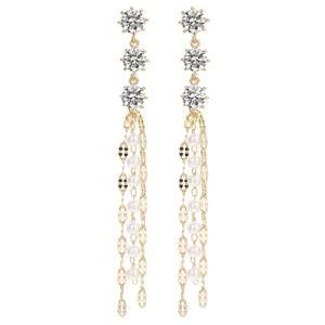 Harley Siam Crystals From Stud Simple 18K Gold Plated Women Fashion Earrings