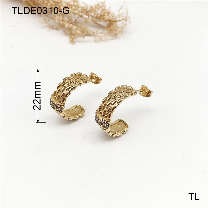 Manufacturer Custom Earring Stud High Quality Waterproof Earring jewellery Tarnish Free Jewelry 18K Gold Plated