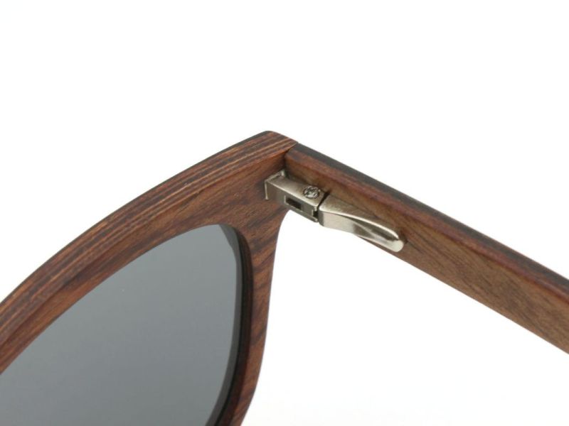 Retro Two Layers Rose Wood Ebony Wooden Sunglasses Ready to Ship