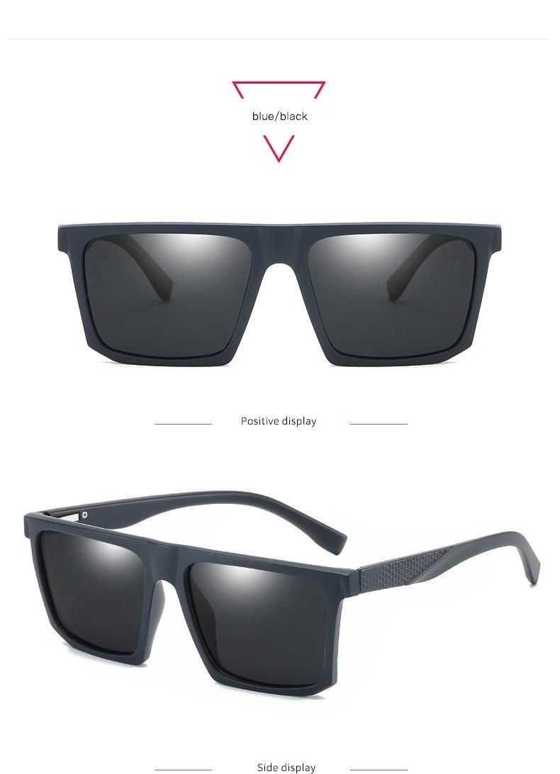Alloy Frame One-Piece Anti UV Polarized Lens Tr90 Flexible Temple Fashion Sunglasses