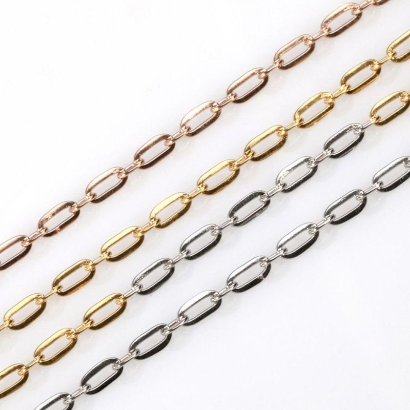 Fashion Accessories Stainless Steel Flat Length 1: 1 Cable Chain Jewelry Design
