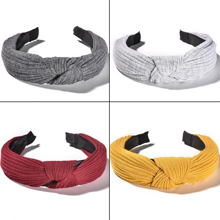 Fashion Multi-Style Simple Knotted Wide Hair Band Jewelry