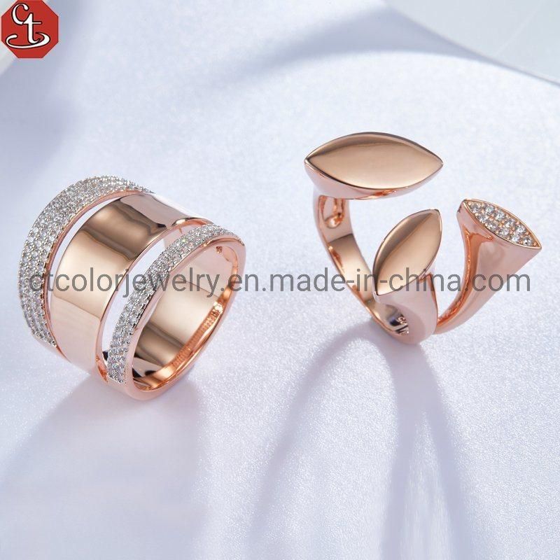 Latest Design jewelry 5A Zircon Special Bling 925 silver Ring