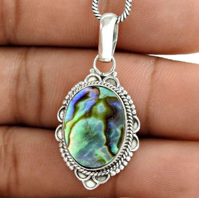 Abalone Shell Gemstone Earring Party Wear 925 Sterling Silver Earrings Handmade Jewelry Wholesaler