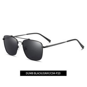 Polarized Square Metal Frames Sun Glasses Unisex UV400 Protection Sunglasses