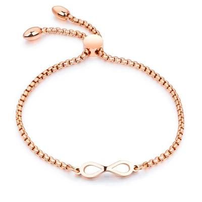 Women Jewelry Custom Gold Letter Initial Stainless Steel Chain Charm Bracelet