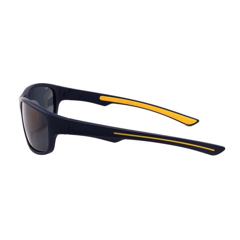 2017 Tiny Square Shape Sports Sunglasses with Yellow Rubber
