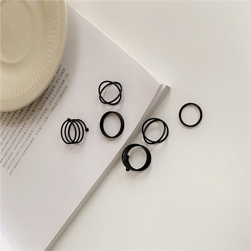 Women Girls Fashion Jewelry Geometric Metal Punk Finger Rings