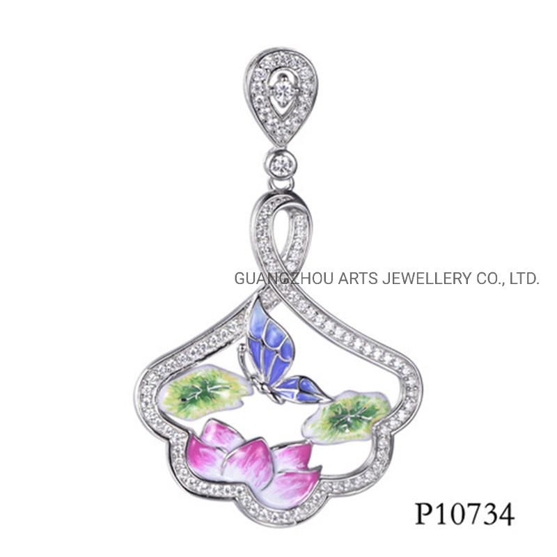 925 Sterling Silver Enamel Jewelry Bird Pendant