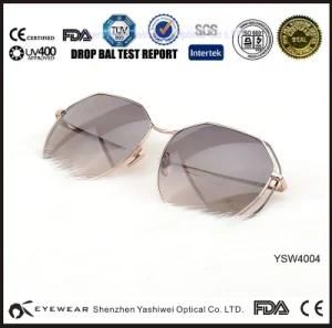 Customized Sunglasses Wholesale Tac Polarized Women&prime;s Metal Sunglasses
