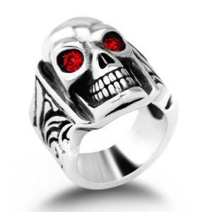 Fashion 316L Stainless Steel Gothic Biker Skull Ring