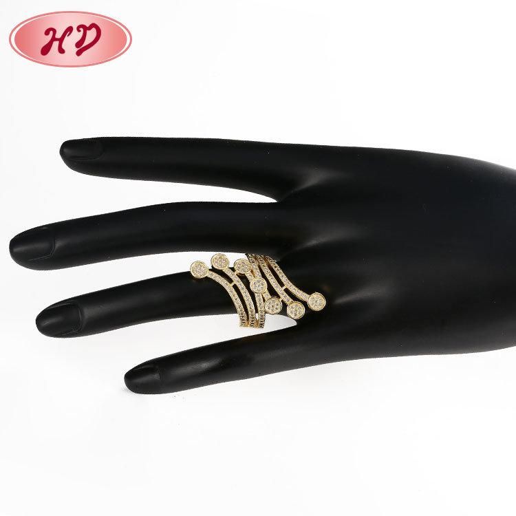 18K Gold Plated Wedding Rings Jewelry Women, Latest Gold Rings Design for Women