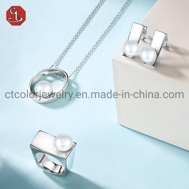 Custom Jewelry 925 Sterling Silver Jewelry Freshwater Pearl Fashion Pendant Necklaces For Women