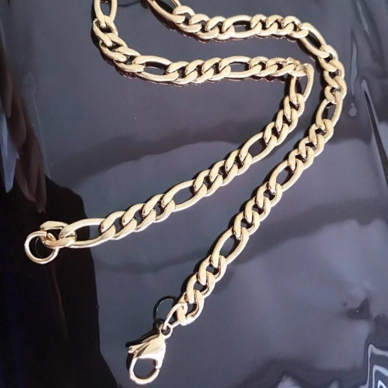 Hot Selling Figaro Chain Stainless Steel Necklace for Jewelry Design