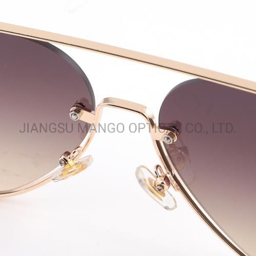 UV400 Double Bridge Cool Pilot Handsome Sunglasses