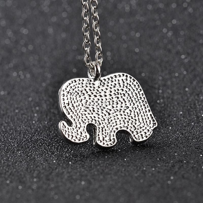 Plain Metal Custom Gold Plated Elephant Necklace