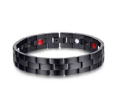 European and American Style Men&prime; S Bracelet Trend Magnet Bracelet Fashion Trend Man Titanium Steel Bracelet Jewelry