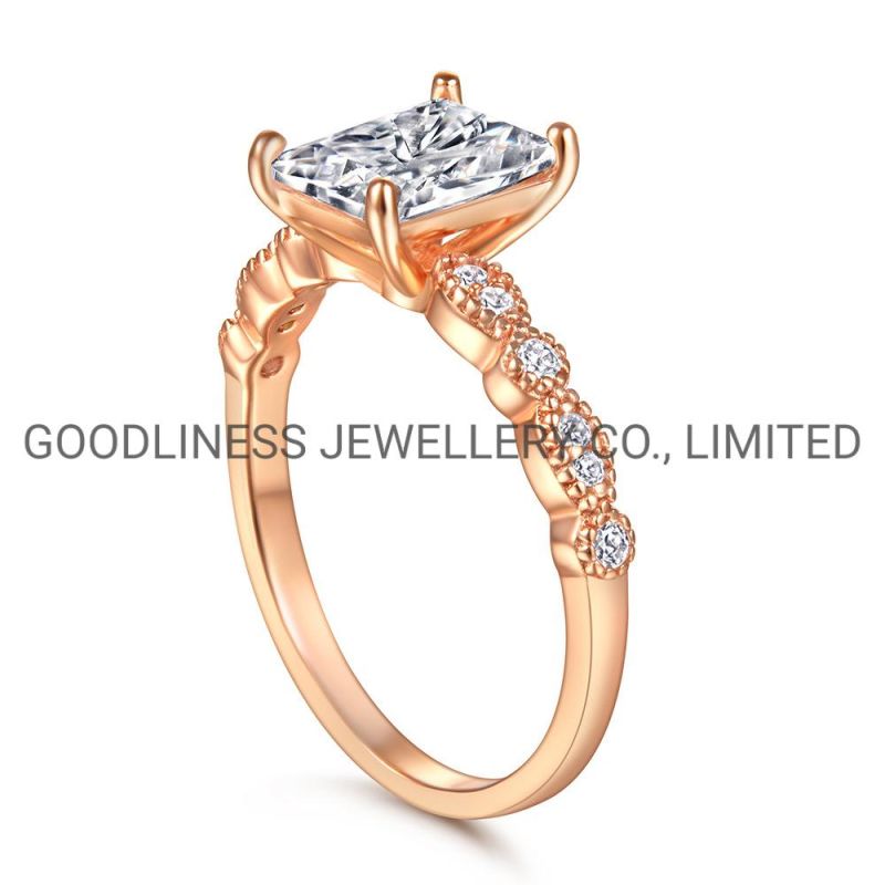 Silver Infinity Gold Plated Wedding Engagement Diamond Rings for Women