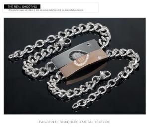 Fashion Heart Bar Pendant &#160; Stainless Steel Bracelet for Couple