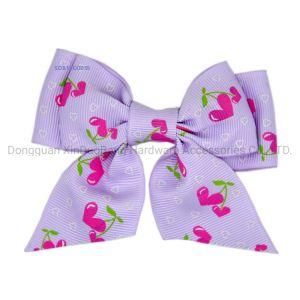 Printed Grosgrain Ribbon Bow Hair Clip Fashion Hair Grip