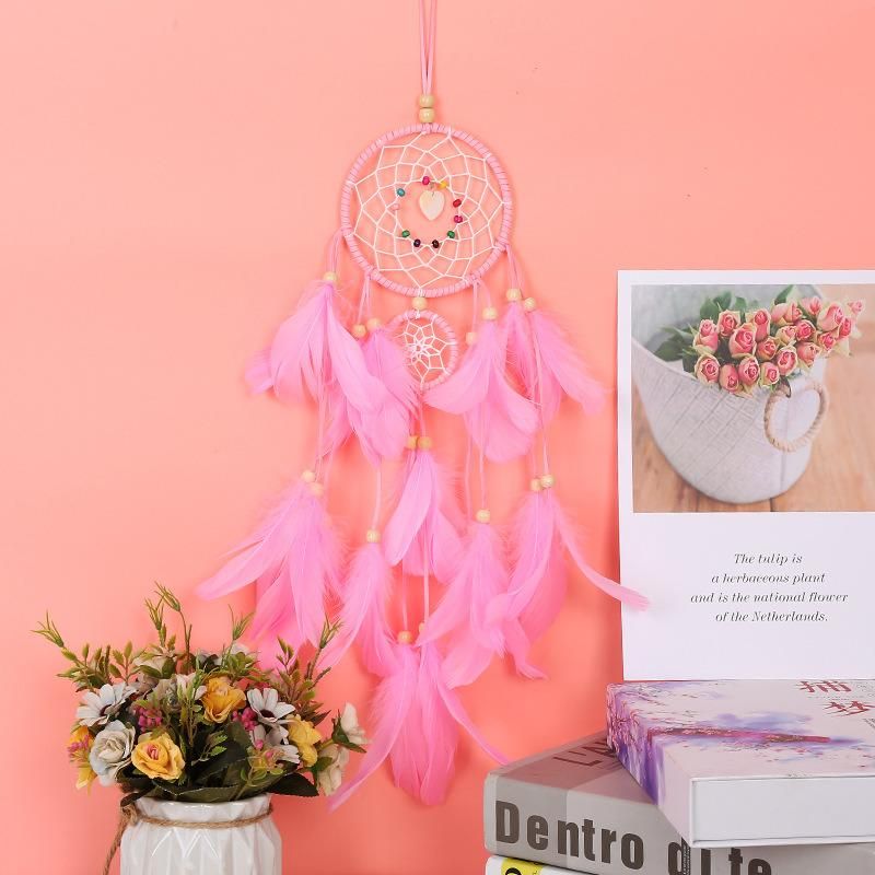 Lovely Colored Feather Dream Catcher Hanging Decoration Romantic Gift