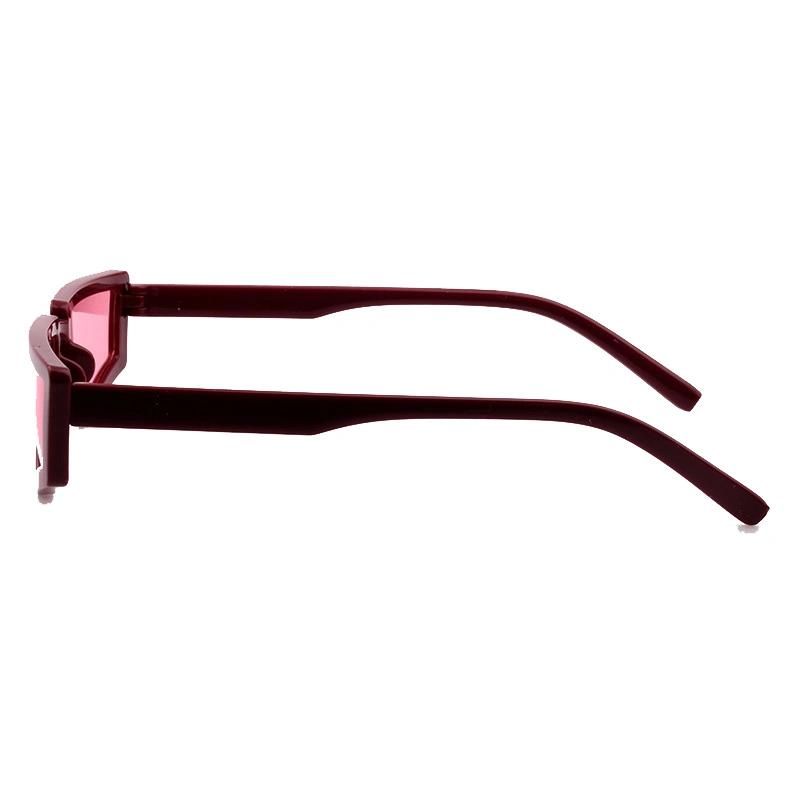 2017 Tiny Rectangle Shape Fashion Sunglasses with Red Color