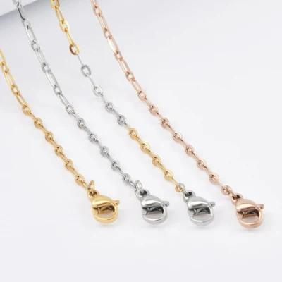 Stock Free Sample Fashion Jewelry Non-Tarnish Stainless Steel Cable Chain Necklace for Pendants Necklaces Handcraft Design