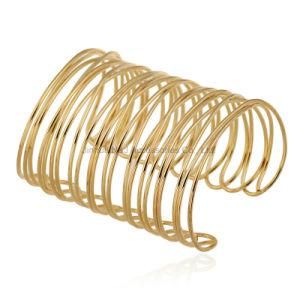 Multilayer Iron Wire Women Cuff Bangle Fashion Wide Alloy Bracelets Manchette Statement Jewelry