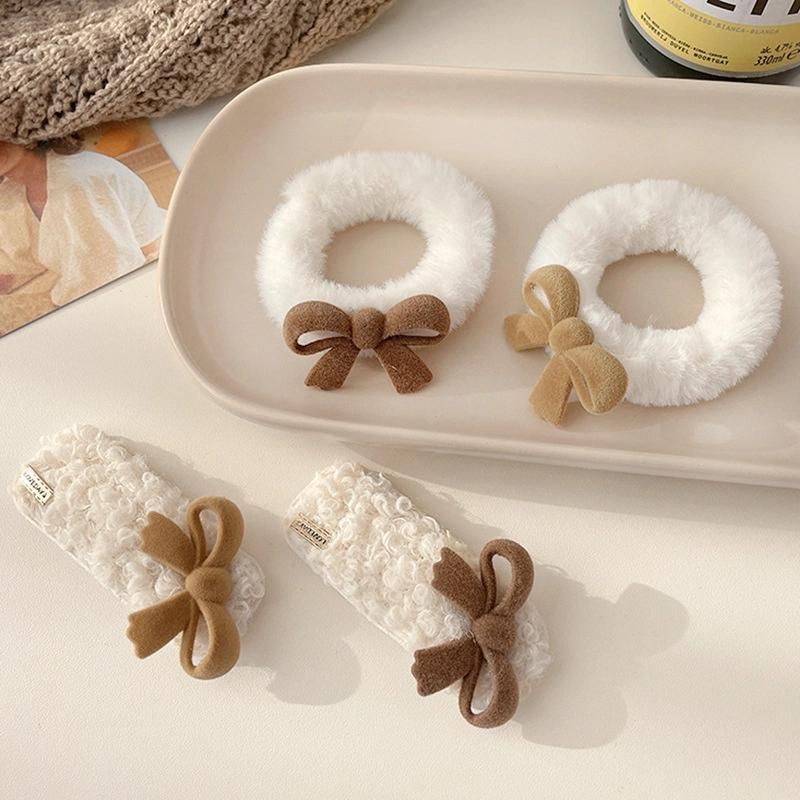 Top Selling Korean Style Fluffy Lamb Bb Clip Lovely Hair Accessories Hairpin Hairbands