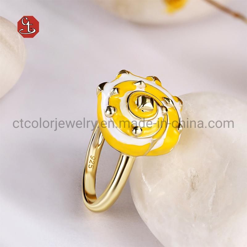 Fashion Design 925 Sterling Silver Round CZ Ring