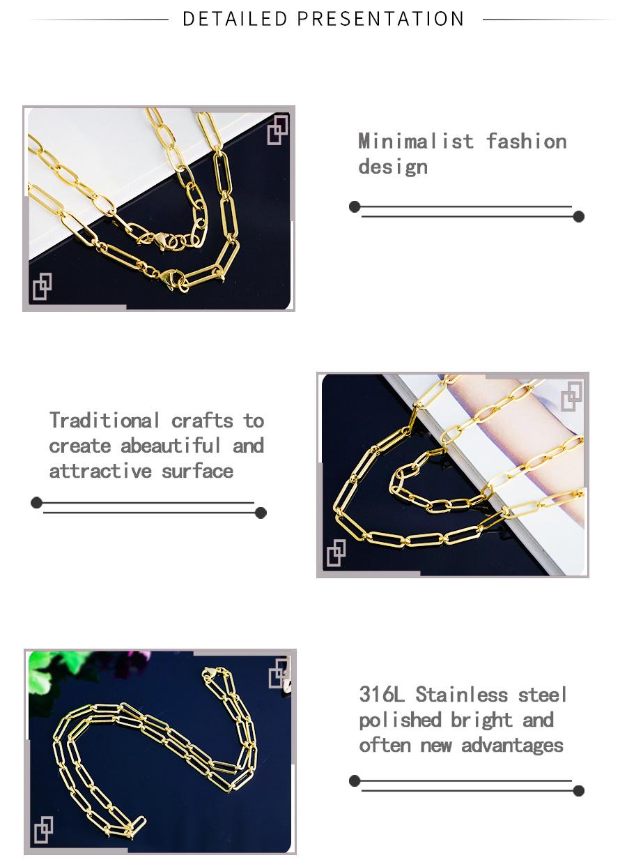 Stylish Two-Layer with Bare Chain DIY Hand-Shaped Chain