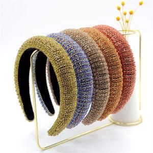 Wholesale Custom Fashion Luxury Headbands Women Hairbands Bling Rhinestone Baroque Crystal Headband
