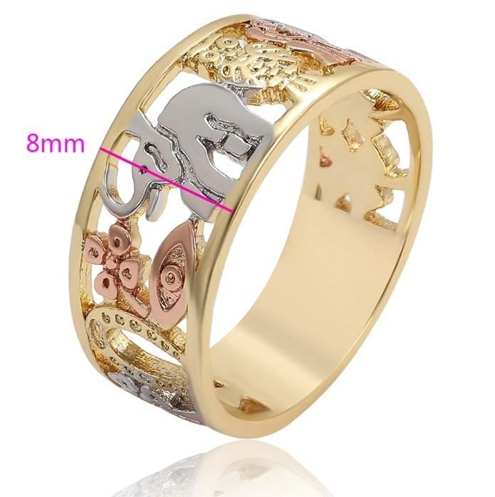 2022 Fashion New Arrival Elephant Gold Plated Color Alloy Ring for Women Unique Design