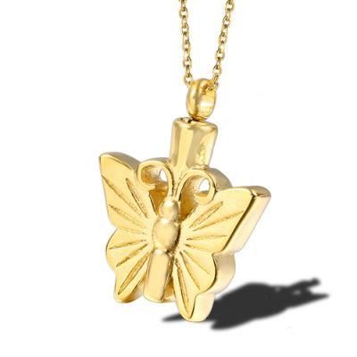Commemorative Urn Pet Cremation Ashes Perfume Bottle Jewelry Series Butterfly Necklace