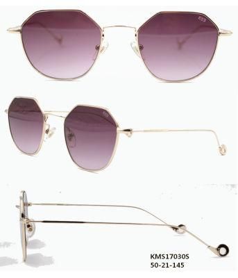 Multi-Angle Metal Sunglasses Hot Selling Lady&prime;s Sunglasses (KMS17030S)
