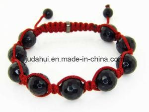 Black Shambaka Red Macrame String Bracelet (JDH-BL50045)