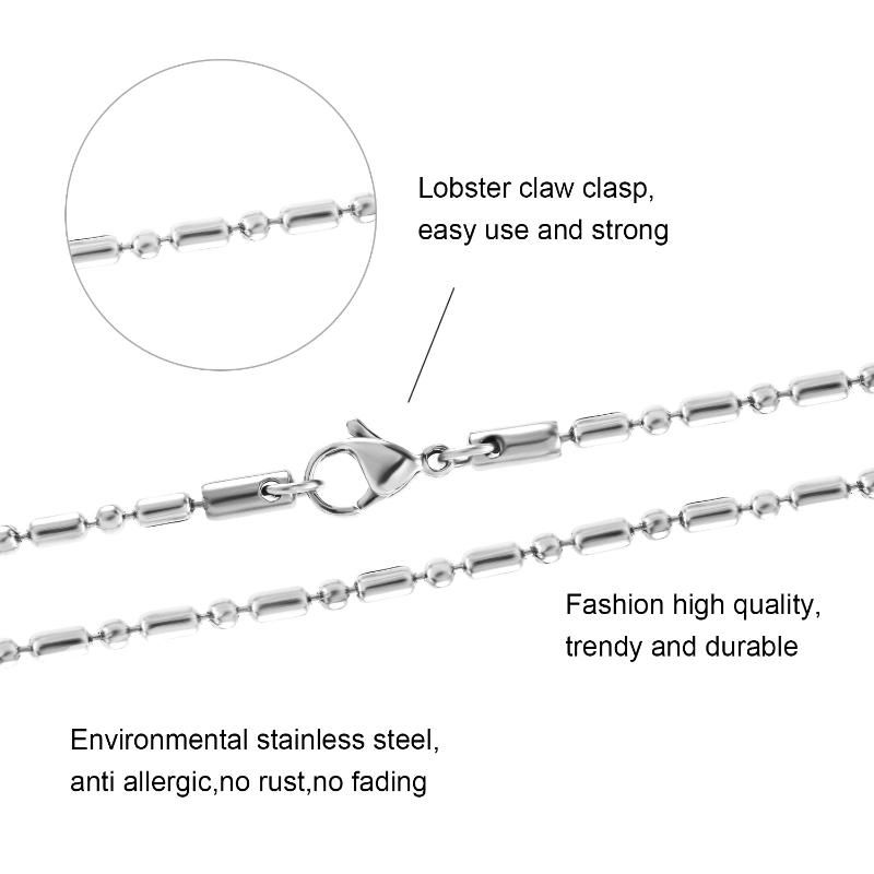 Christmas Gift Jewelry Long Short Bead Chain Bracelet Anklet Necklace for Fashion Jewellry Design