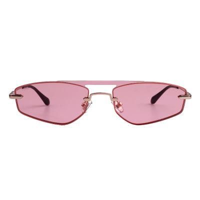 2018 Tiny Fashionable One Piece Pink Color Sunglasses