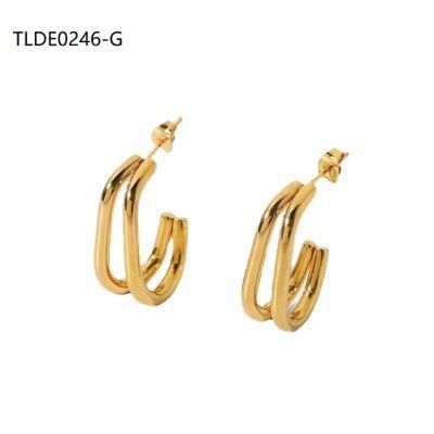 Manufacturer Custom Wholesale Canadians Japanese Australian Koreans European Gold Jewelry Stainless Steel Earring jewellery