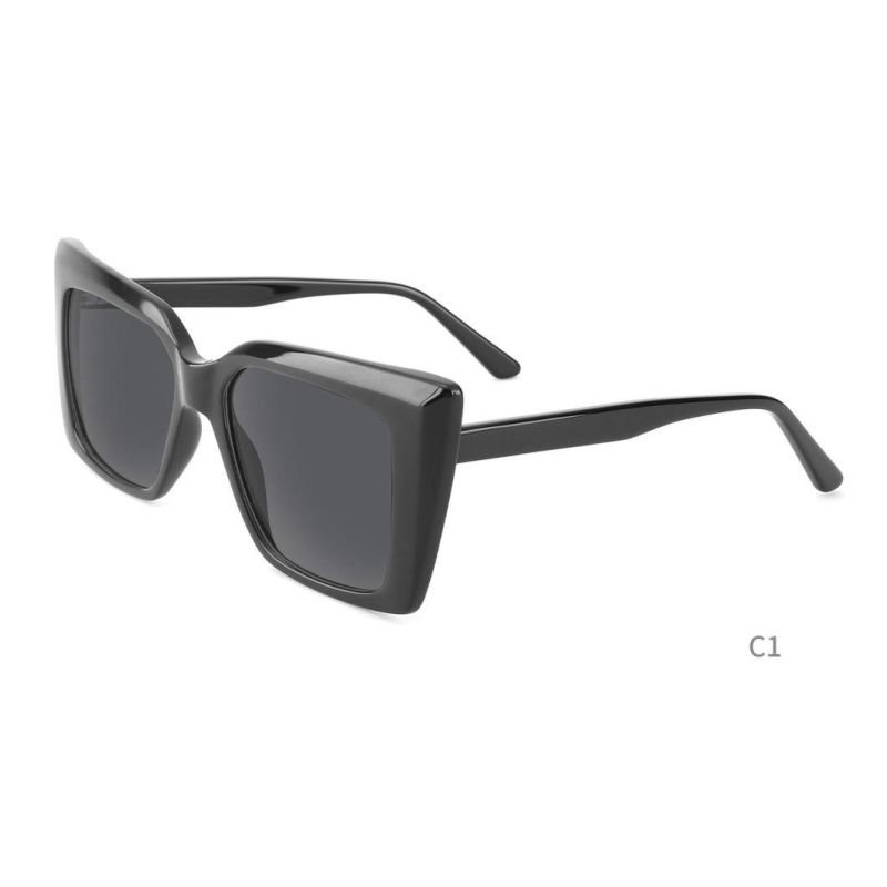 Us Style Rectangle Injection Acetate Polarized Sunglasses for Women