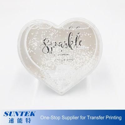 Sublimation Blank Heart-Shaped Crystal Snowball