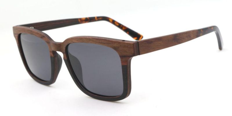 Wholesale New Double Color Acetate Tips 2020 Wooden Sunglasses