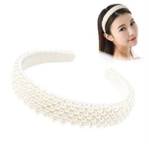 2021 Luxury Cute Bling Jewelry Headbands Pearl Hair Bands Accessories for Lady