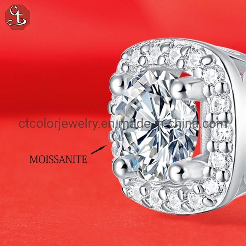 Fashion Accessories Moissanite square earrings diamond-like cluster setting earrings for women