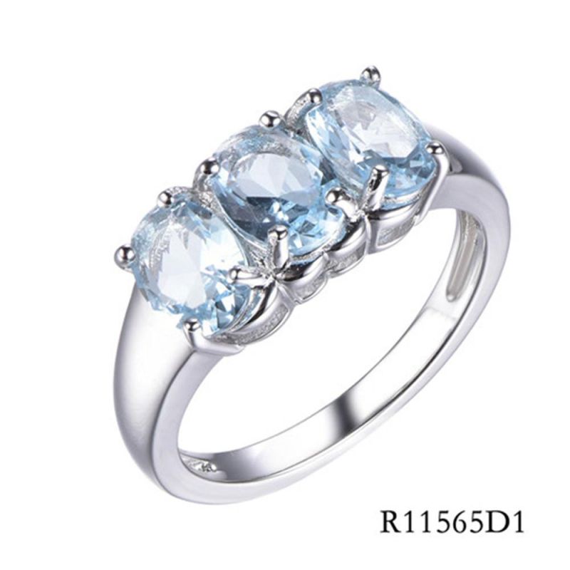 Hot Sale 925 Sterling Silver Jewelry Glass Ring