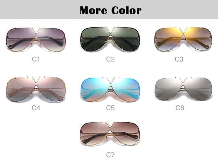 Fashion Unique Bend Temple Oversize Women Stock Sunglasses 2021