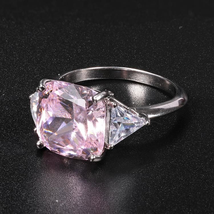 Vg Cutting Level Pink Gem Luxury Engagement Wedding Ring