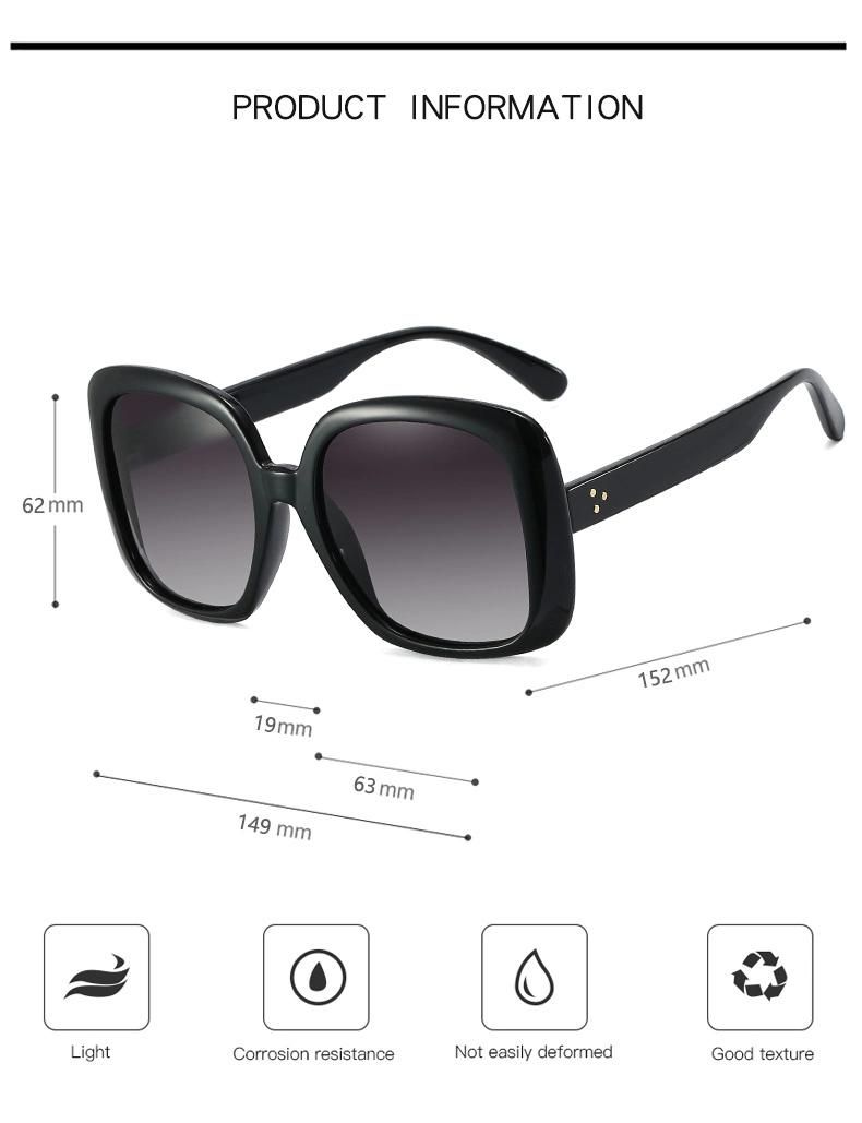 New Style Big Frame Sunglasses Ladies Polarized Sunglasses